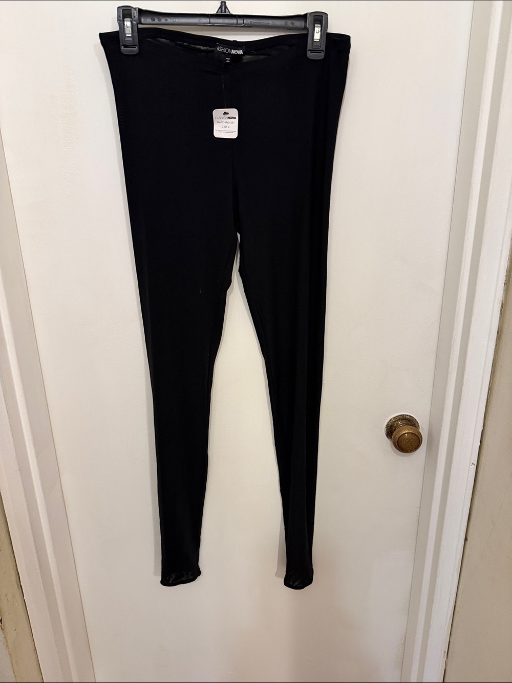 Fashion Nova NWT Black Mesh Leggings - Sheer Black